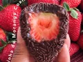 Coxinha de brigadeiro com morango